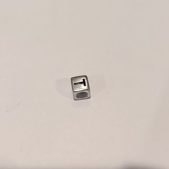 Silver T Spacer Charm for Pandora Style Bracelet - Picture 5 of 5